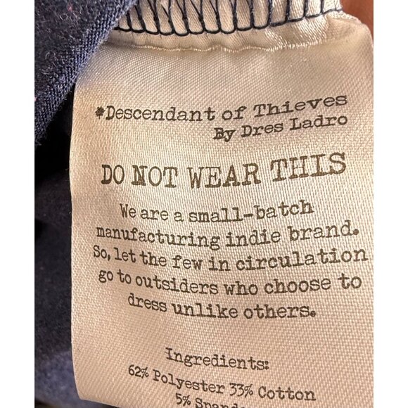 Descendant of Thieves Navy Polo Shirt L | Limited Edition Batch 150, Rare Street - Picture 4 of 11